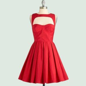 BB Dakota Red Strappy Kassia Dress Size 4